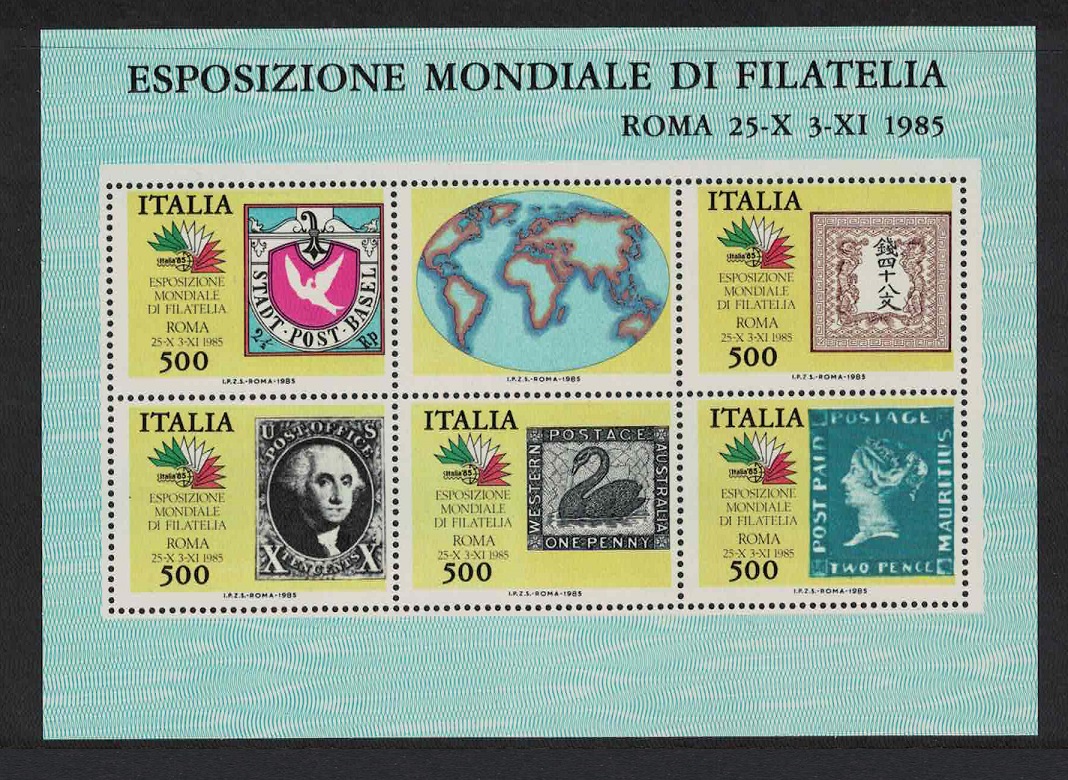 Italy &#39;Italia 85&#39; Stamp Exhibition Sheetlet of 5v 1985 MNH SG#1907-1911