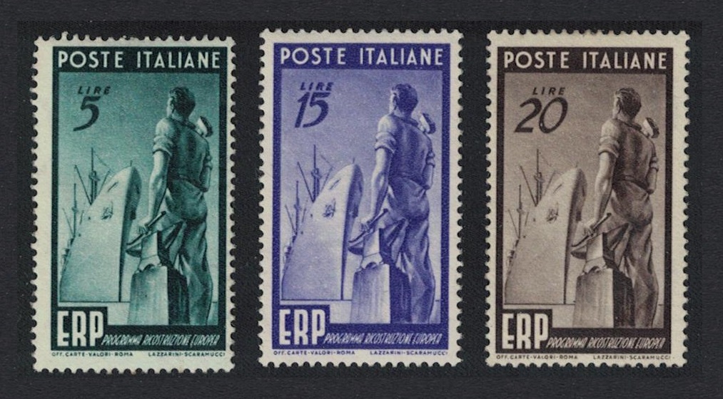 Italy Ships European Recovery Plan 3v 1949 MNH SG#727-729