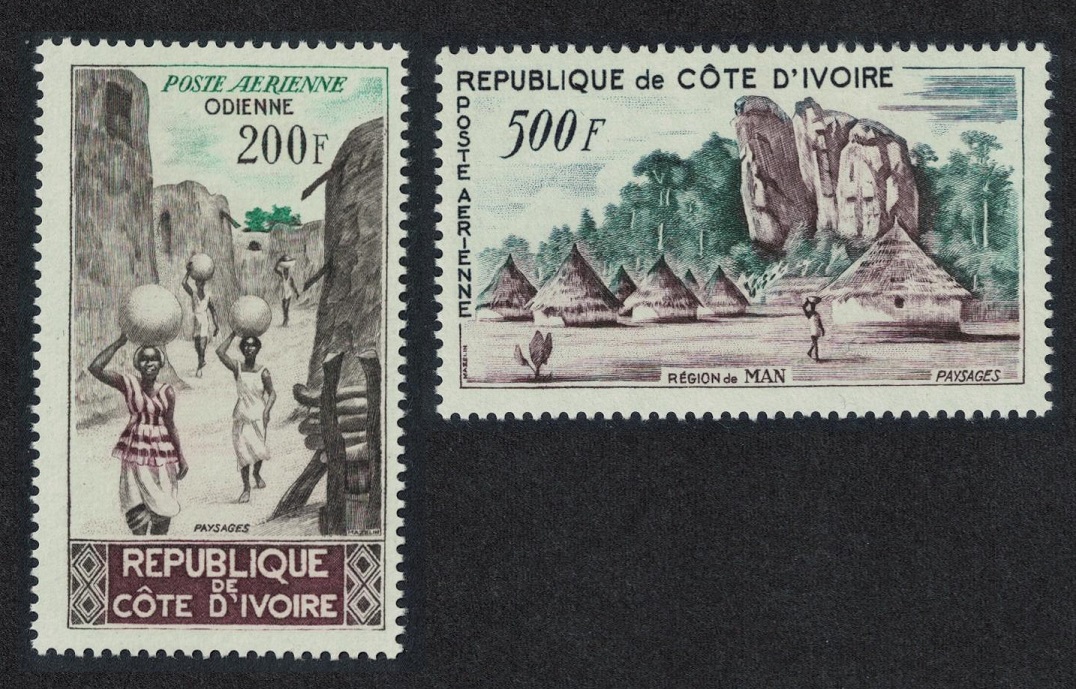 Ivory Coast Village Man Region 2v 1962 MNH SG#216-217