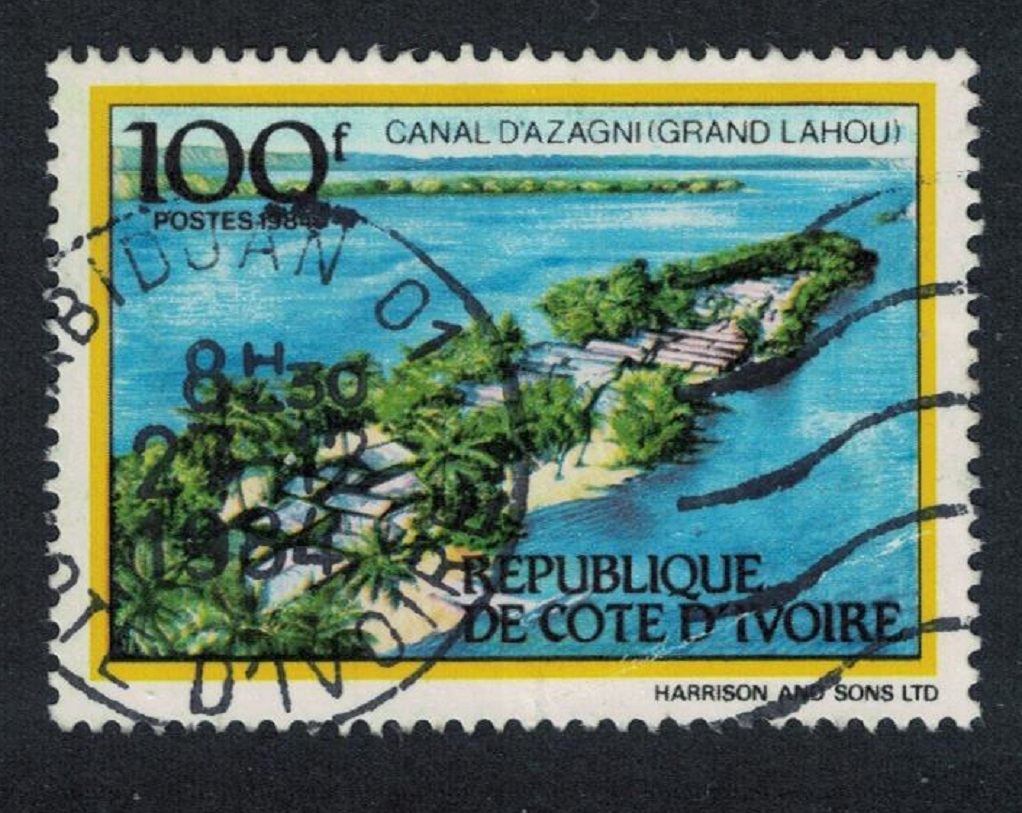 Ivory Coast Azagni Canal RAR 1984 Canc SG#827f MI#B841