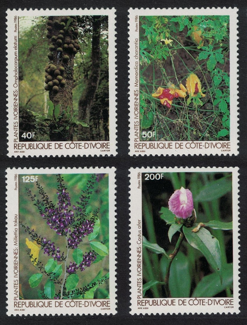 Ivory Coast Plants 4v 1986 MNH SG#879-882