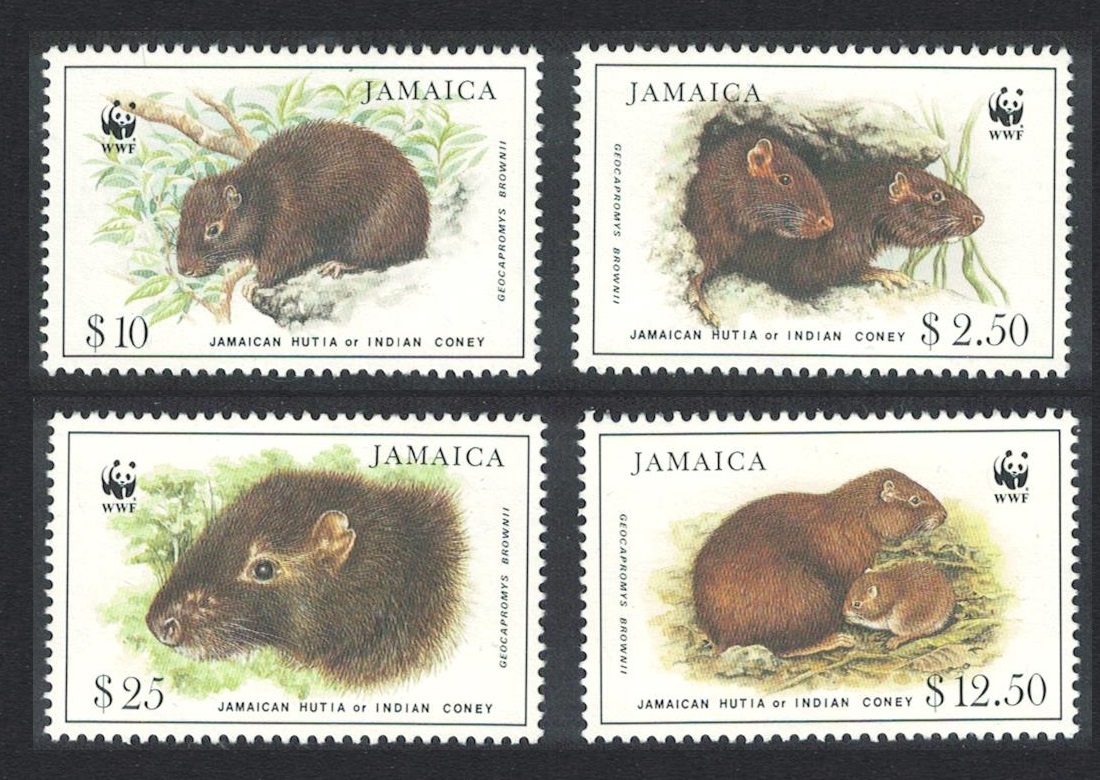 Jamaica WWF Brown&#39;s Hutia 4v 1986 MNH SG#899-902