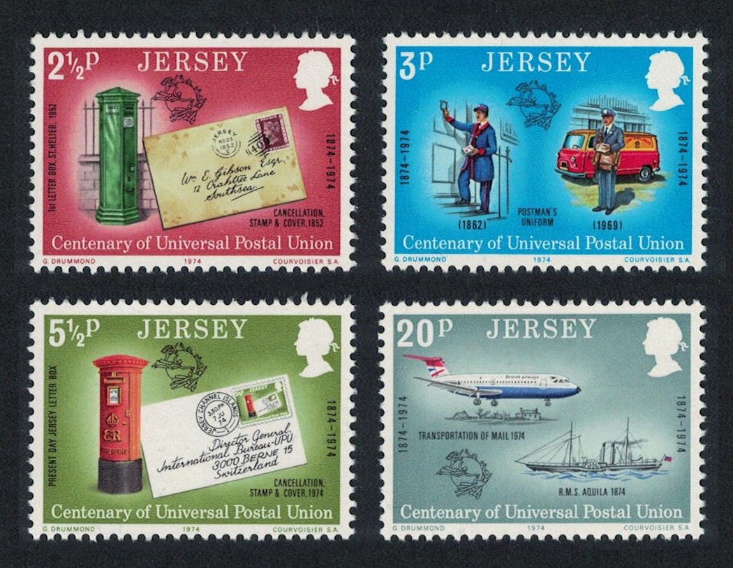 Jersey UPU 4v 1974 MNH SG#107-110