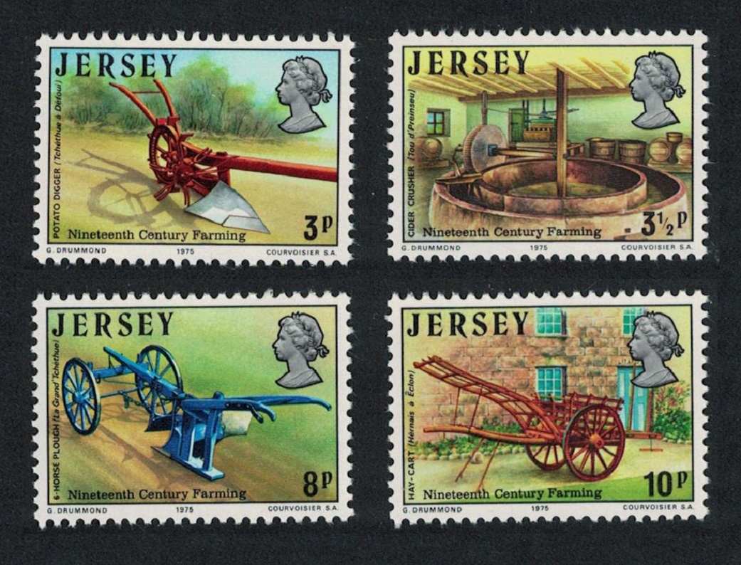 Jersey Nineteenth-century Farming 4v 1975 MNH SG#119-122