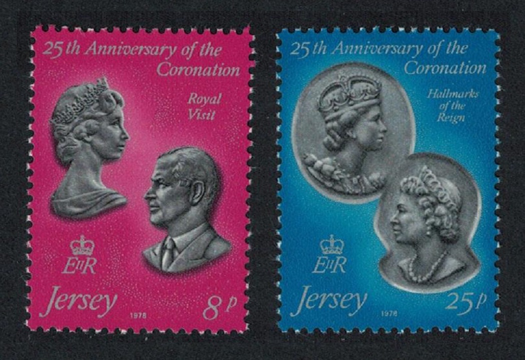 Jersey 25th Anniversary of Coronation 2v 1978 MNH SG#195-196