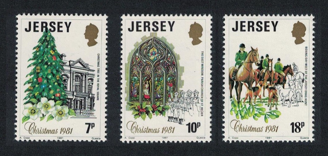 Jersey Horses Christmas 3v 1981 MNH SG#286-288