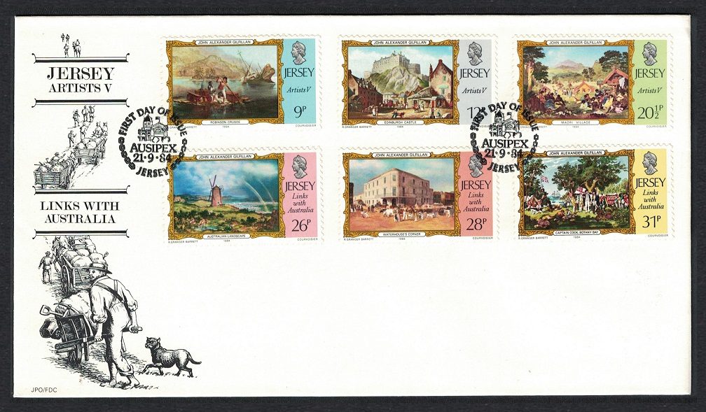 Jersey Links with Australia FDC 1984 SG#344-349