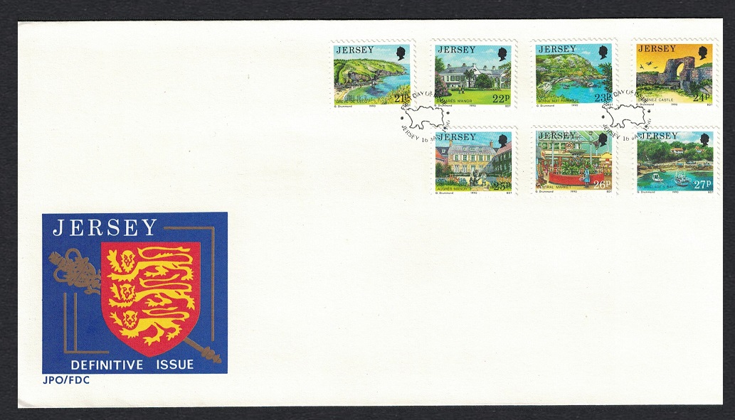 Jersey Scenes Definitives FDC 1990 SG#481-487