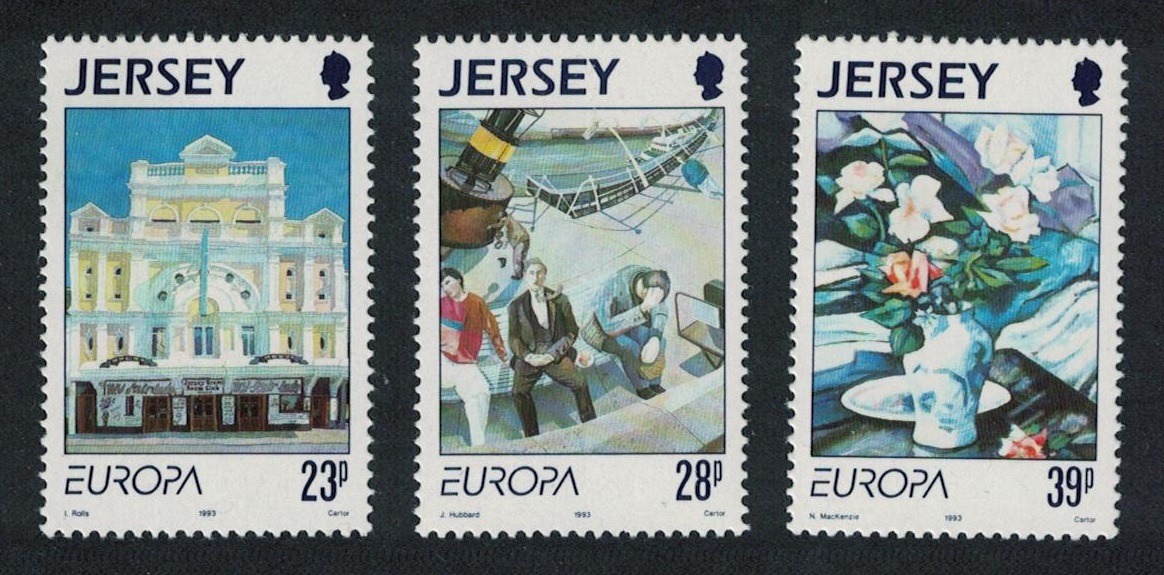 Jersey Europa Contemporary Art 3v 1993 MNH SG#625-627