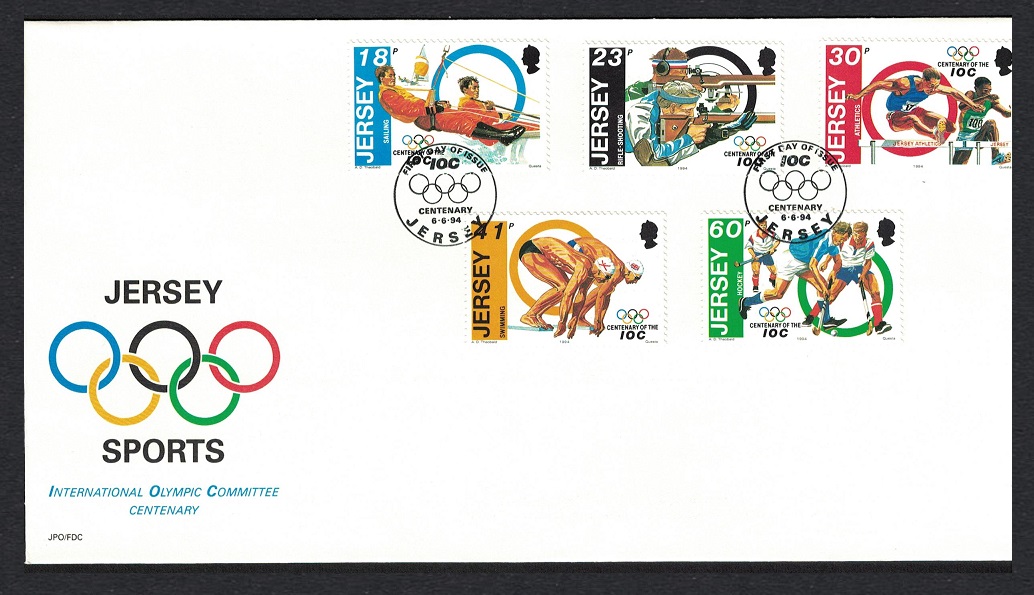 Jersey International Olympic Committee FDC 1994 SG#665-669