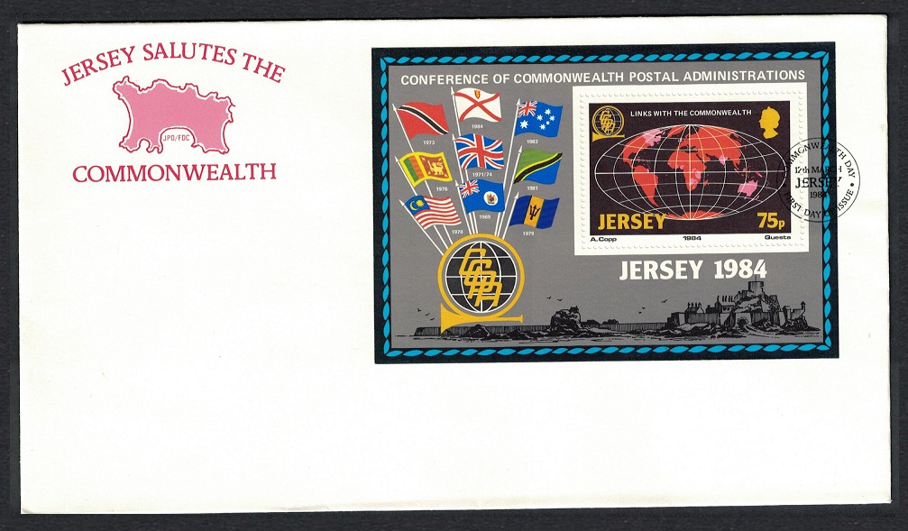 Jersey Links with the Commonwealth FDC 1984 SG#MS333