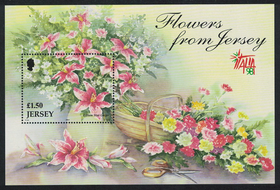 Jersey Flowers MS 1998 MNH SG#MS880