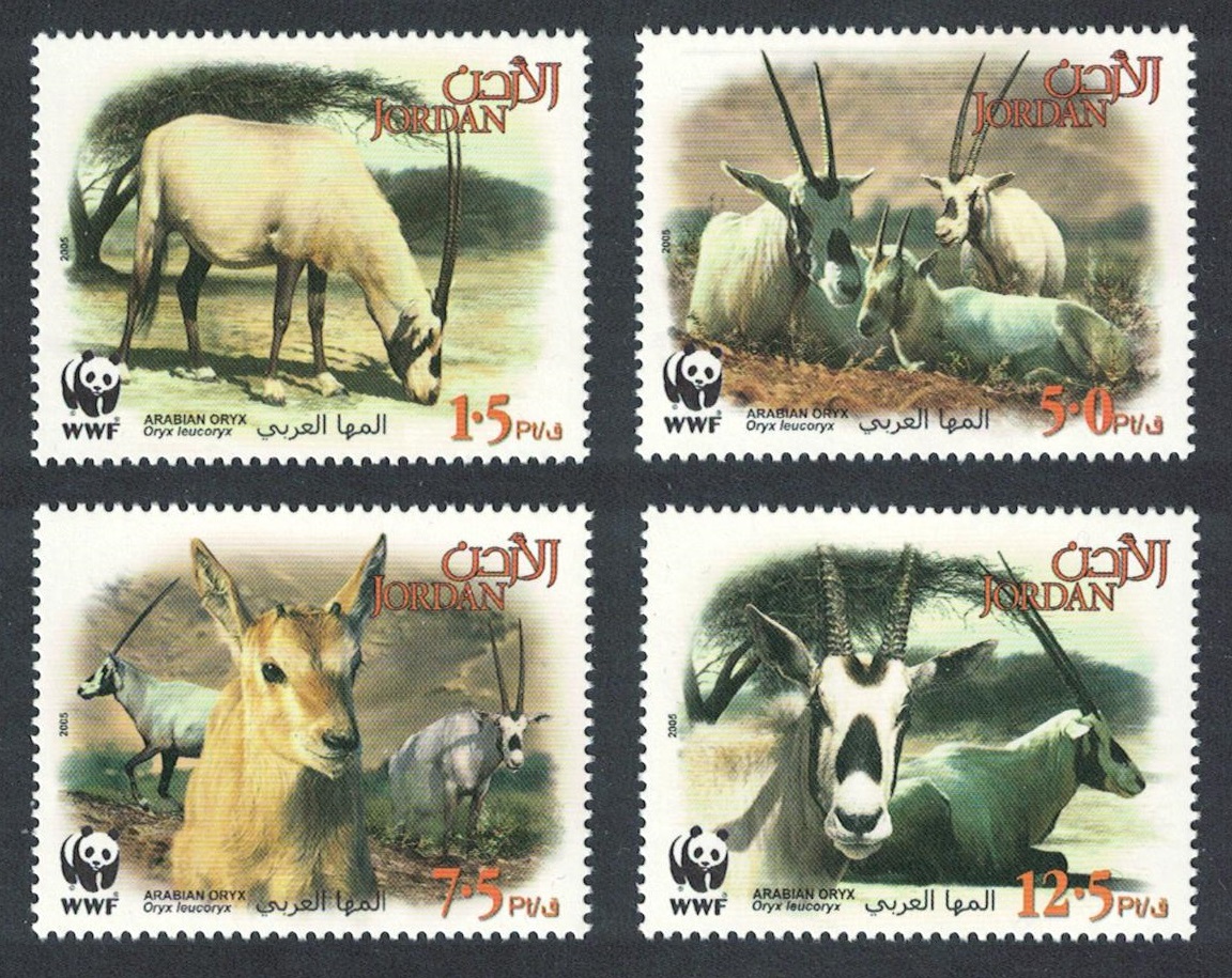 Jordan WWF Arabian Oryx 4v 2005 MNH SG#2088-2091 MI#1858-1861 Sc#A363