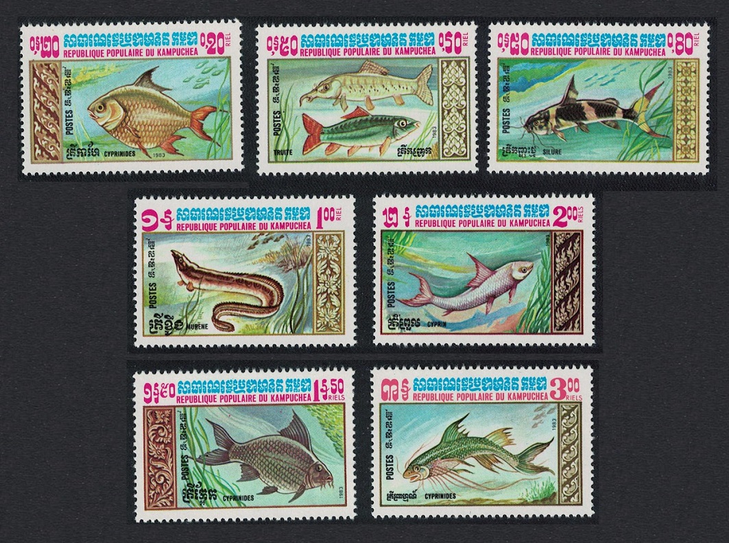 Kampuchea Fishes 7v 1983 MNH SG#481-487 Sc#447-453