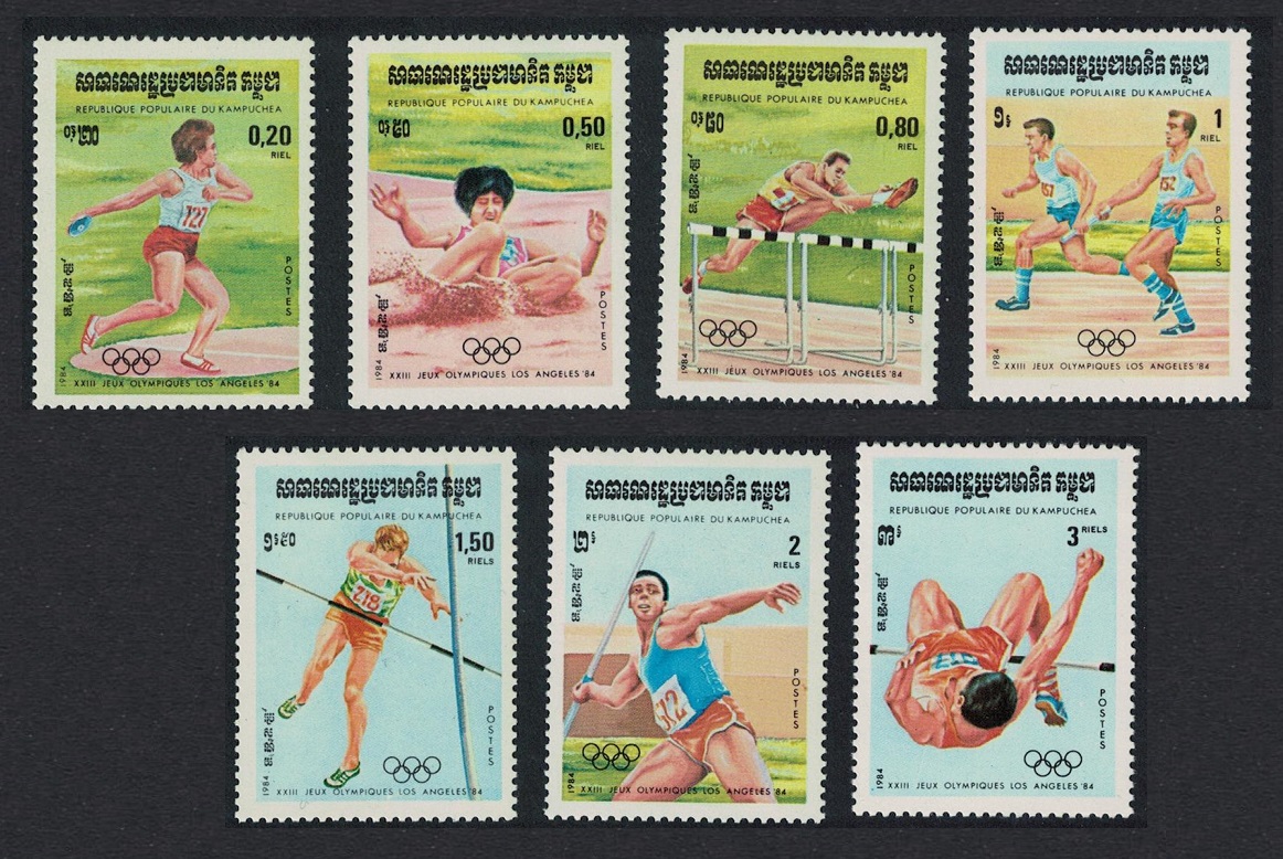 Kampuchea Olympic Games Los Angeles 7v 1984 MNH SG#526-532