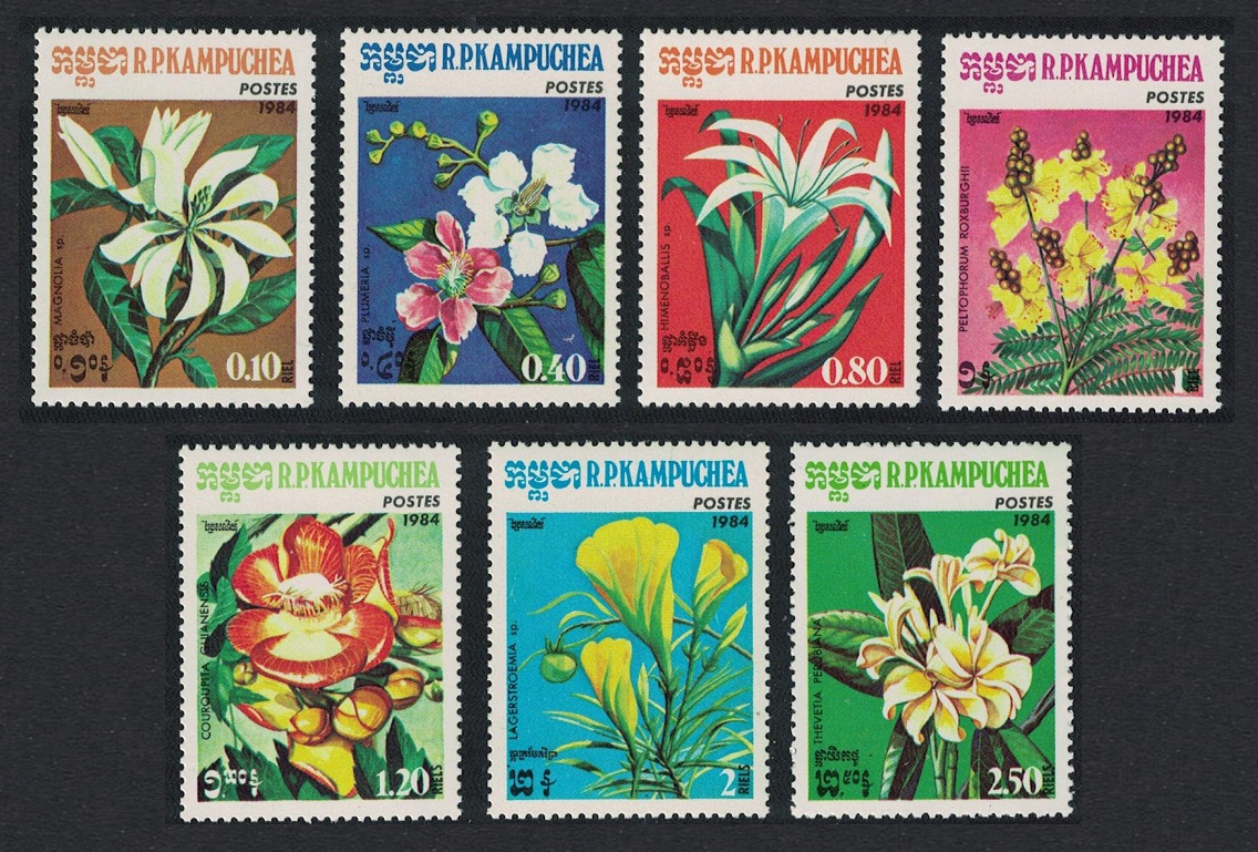 Kampuchea Orchids Flowers 7v 1984 MNH SG#549-555 MI#591-597