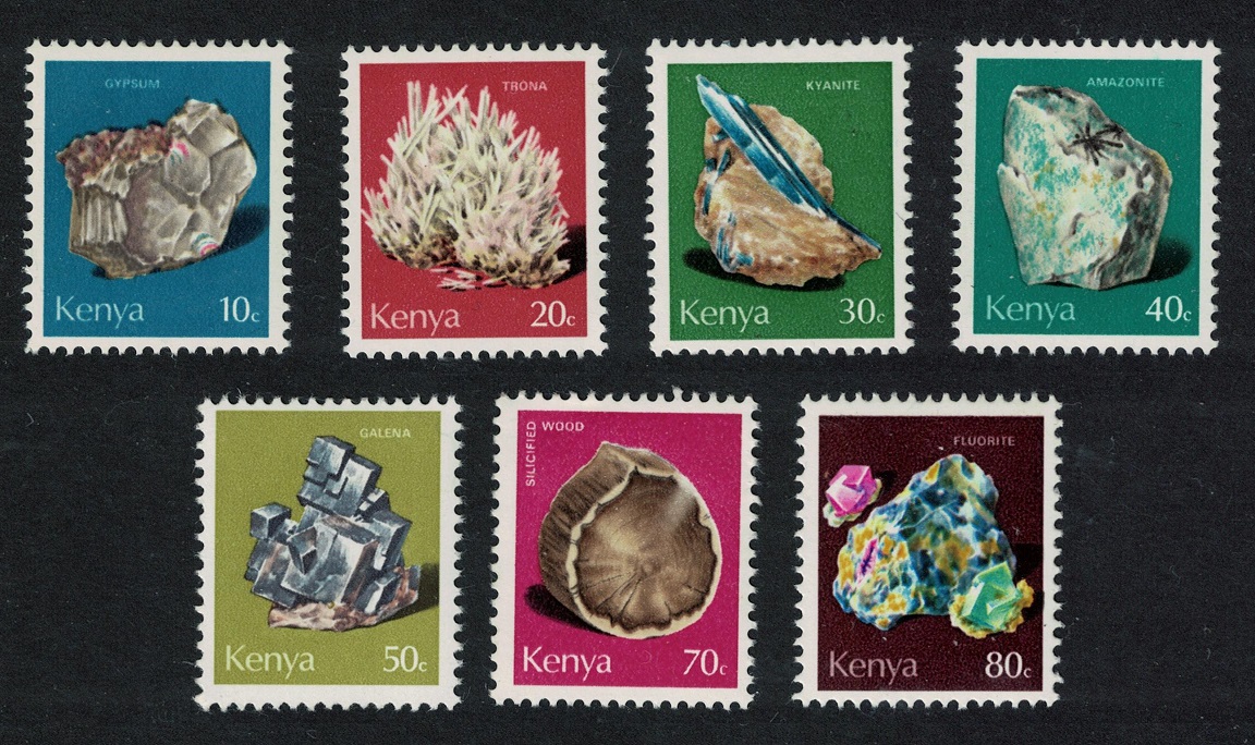 Kenya Minerals Small sizes 7v 1970 MNH SG#107-113 Sc#98-104