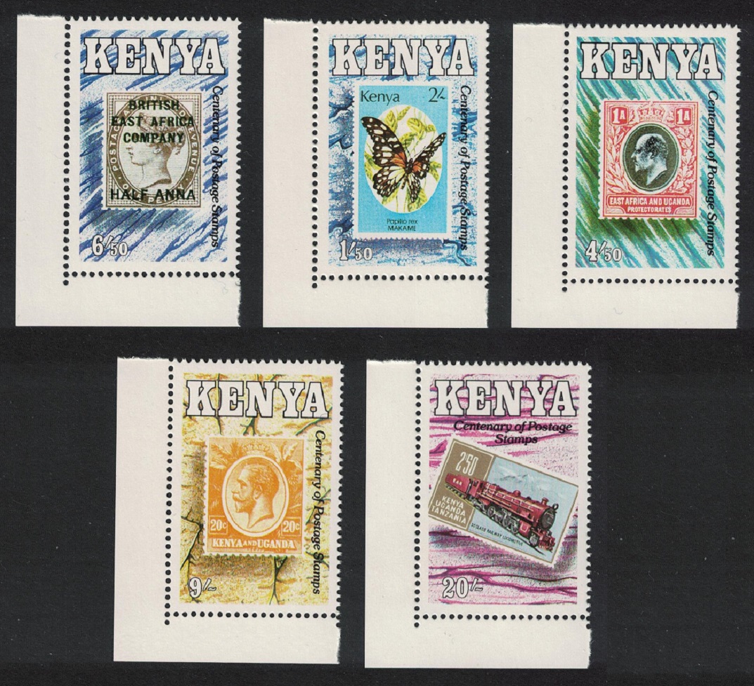 Kenya Cent of Postage Stamps in Kenya 5v Corners 1990 MNH SG#547-551