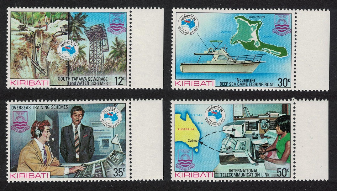 Kiribati Ships Telecommunications Water Sewage 4v 1984 MNH SG#224-227