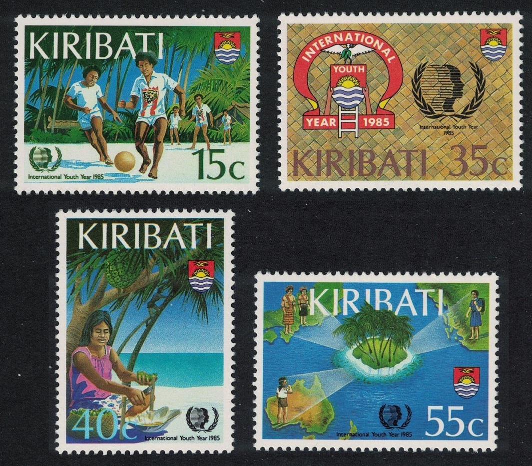 Kiribati Football International Youth Year 4v 1985 MNH SG#241-244