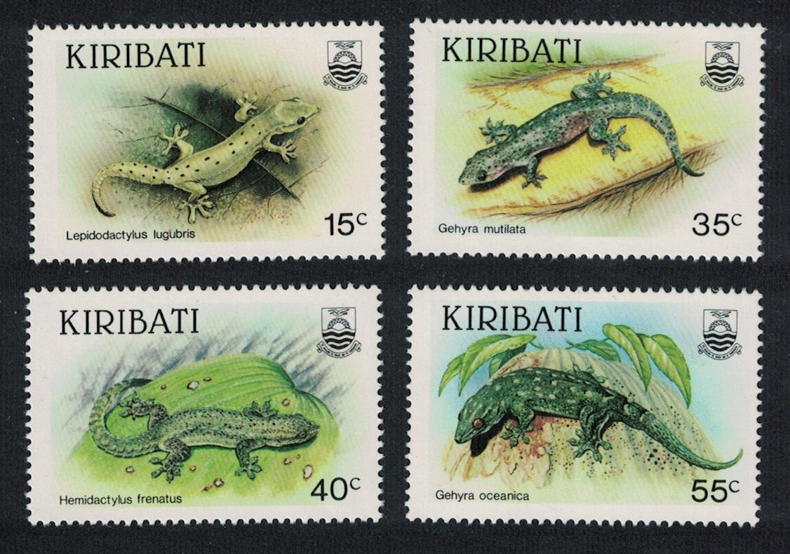 Kiribati Geckos 4v 1986 MNH SG#261-264