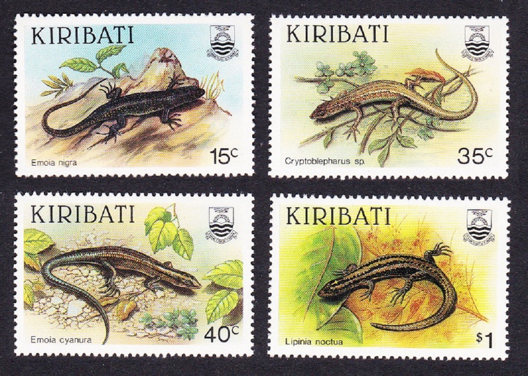 Kiribati Skinks Lizards Fauna 4v 1987 MNH SG#274-277 Sc#491-494