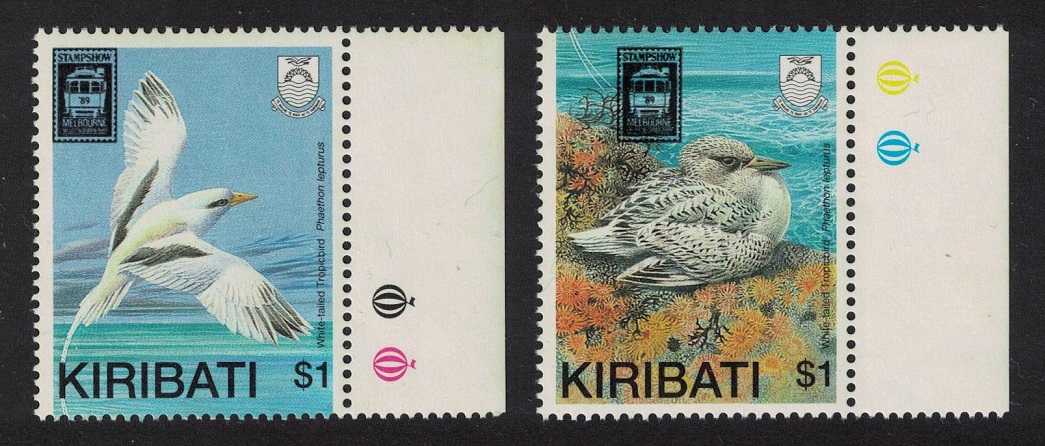 Kiribati Tropicbird Birds 2v 1989 MNH SG#316-317