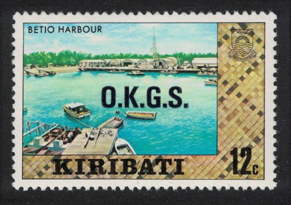 Kiribati Betio Harbour 12c Overprint &#39;O.K.G.S.&#39; 1980 MNH SG#O16