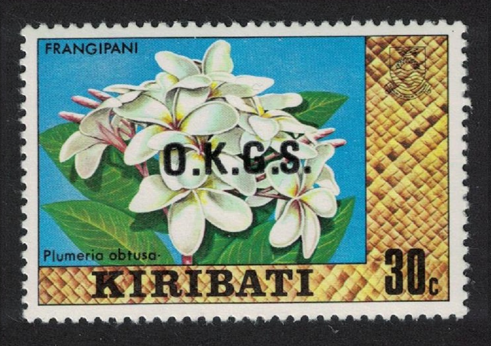 Kiribati Frangipani Flower 30c Overprint &#39;O.K.G.S.&#39; 1980 MNH SG#O20