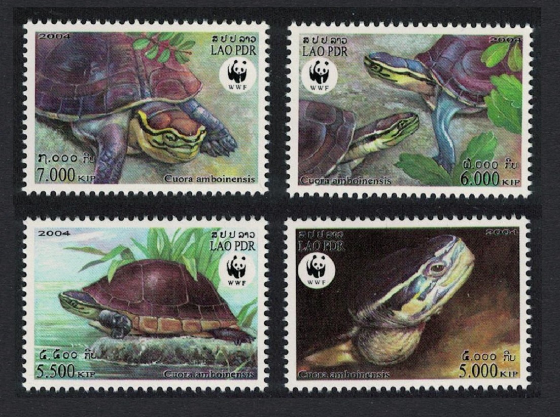 Laos WWF Malayan Box Turtle 4v 2004 MNH SG#1892-1895 MI#1927-1930 Sc#1625 a-d