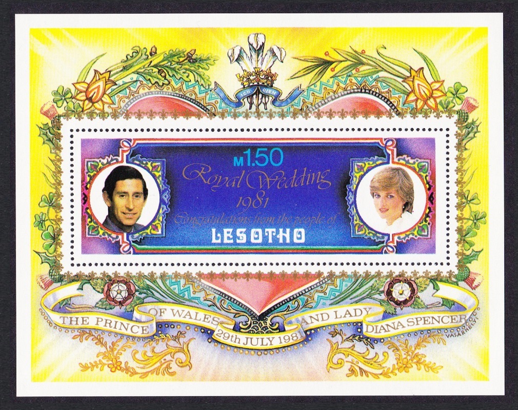 Lesotho Charles and Diana Royal Wedding MS 1981 MNH SG#MS454