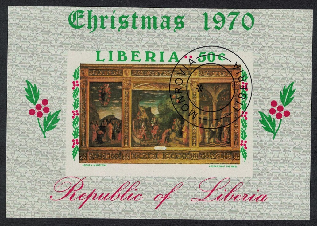 Liberia Christmas &#39;The Adoration of the Magi &#39;MS 1970 CTO SG#MS1049 Sc#540