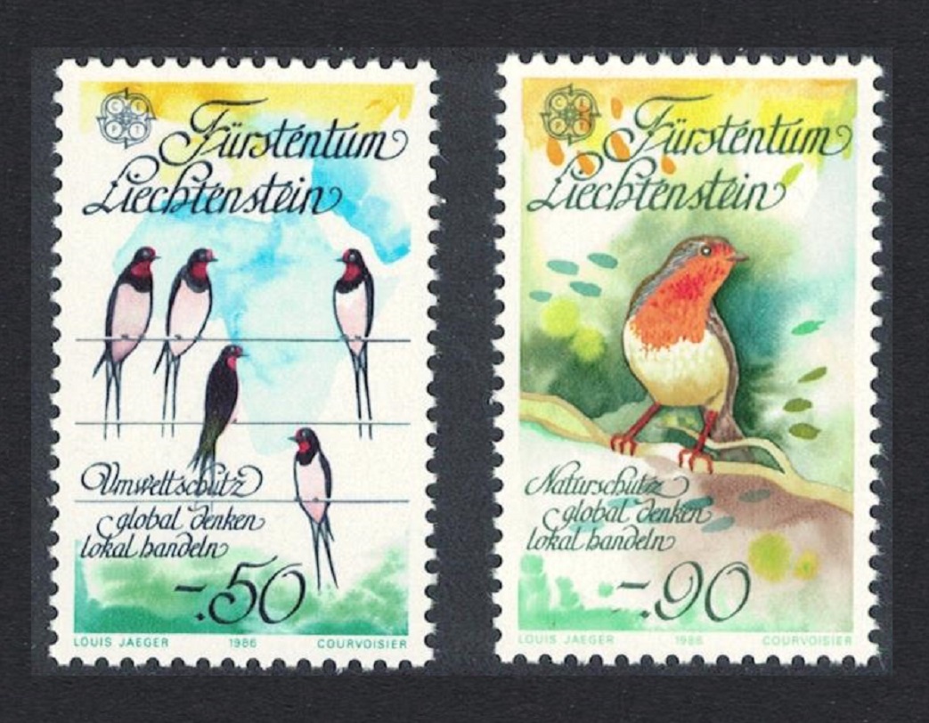 Liechtenstein Singing Birds Europa CEPT 2v 1986 MNH SG#892-893