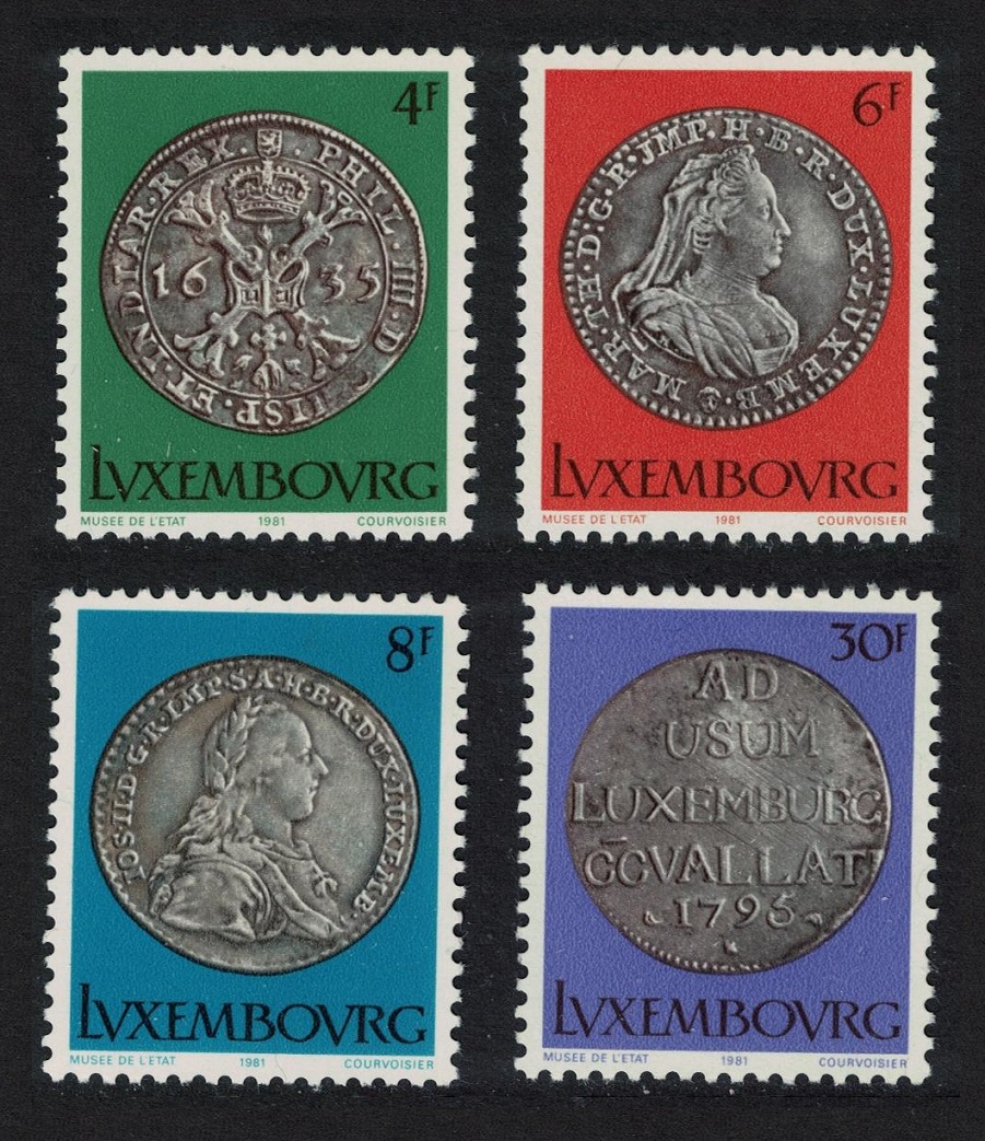 Luxembourg Coins in the State Museum 4v 1981 MNH SG#1060-1063 MI#1025-1028