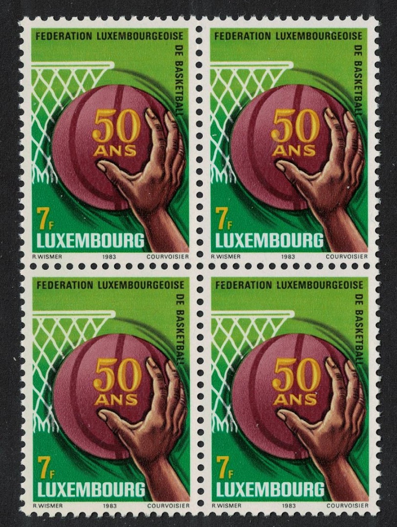 Luxembourg Basketball Block of 4 1983 MNH SG#1116 MI#1083