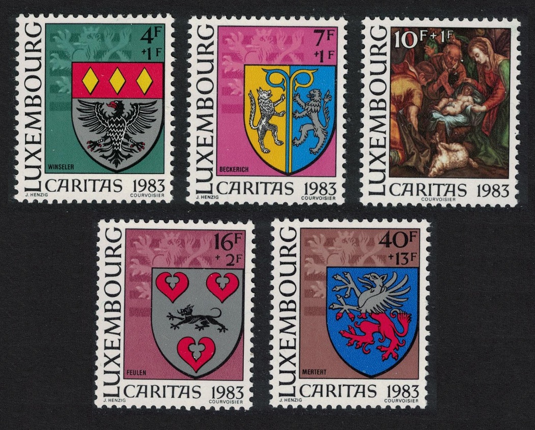 Luxembourg Arms of Local Authorities Painting 5v 1983 MNH SG#1119-1123 MI#1086-1090