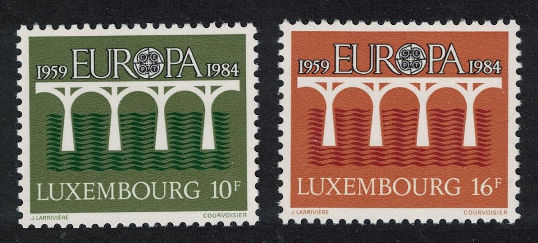 Luxembourg Bridge Europa CEPT 25th Anniversary 2v 1984 MNH SG#1131-1132 MI#1098-1099