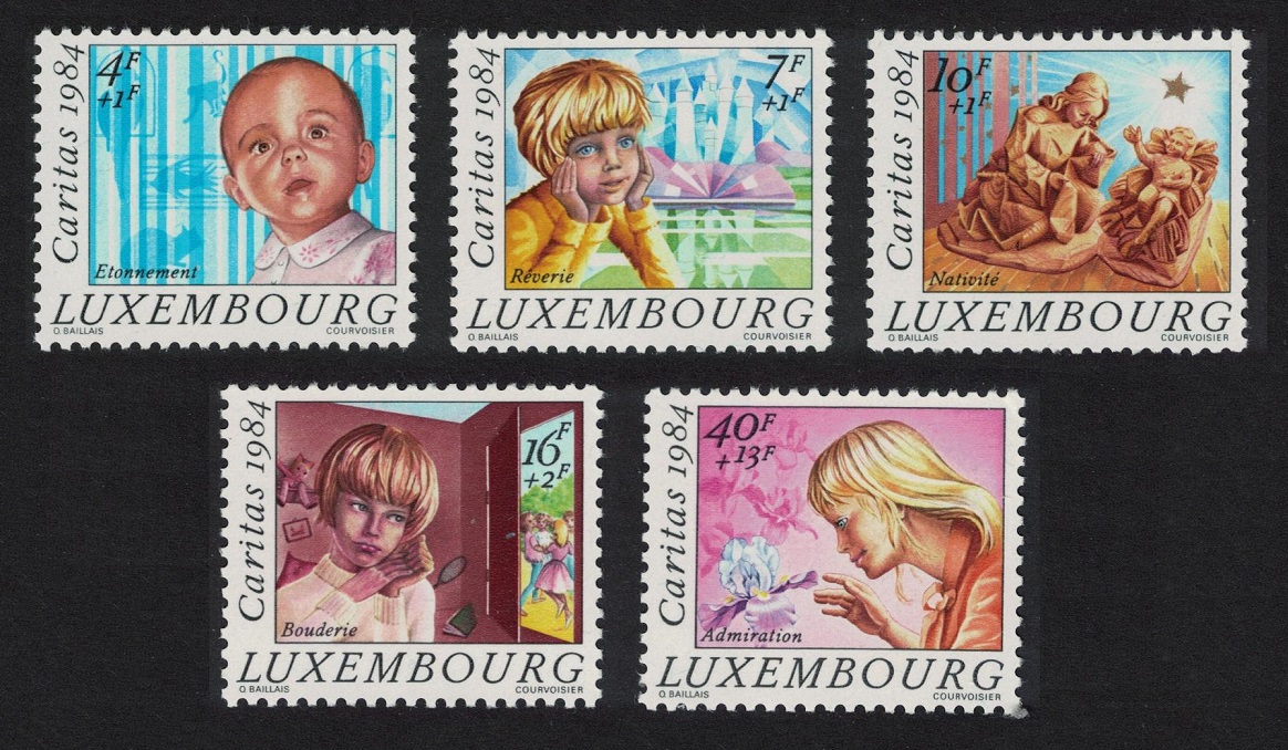 Luxembourg Christmas Children 5v 1984 MNH SG#1145-1148 MI#1112-116 Sc#B347-B351