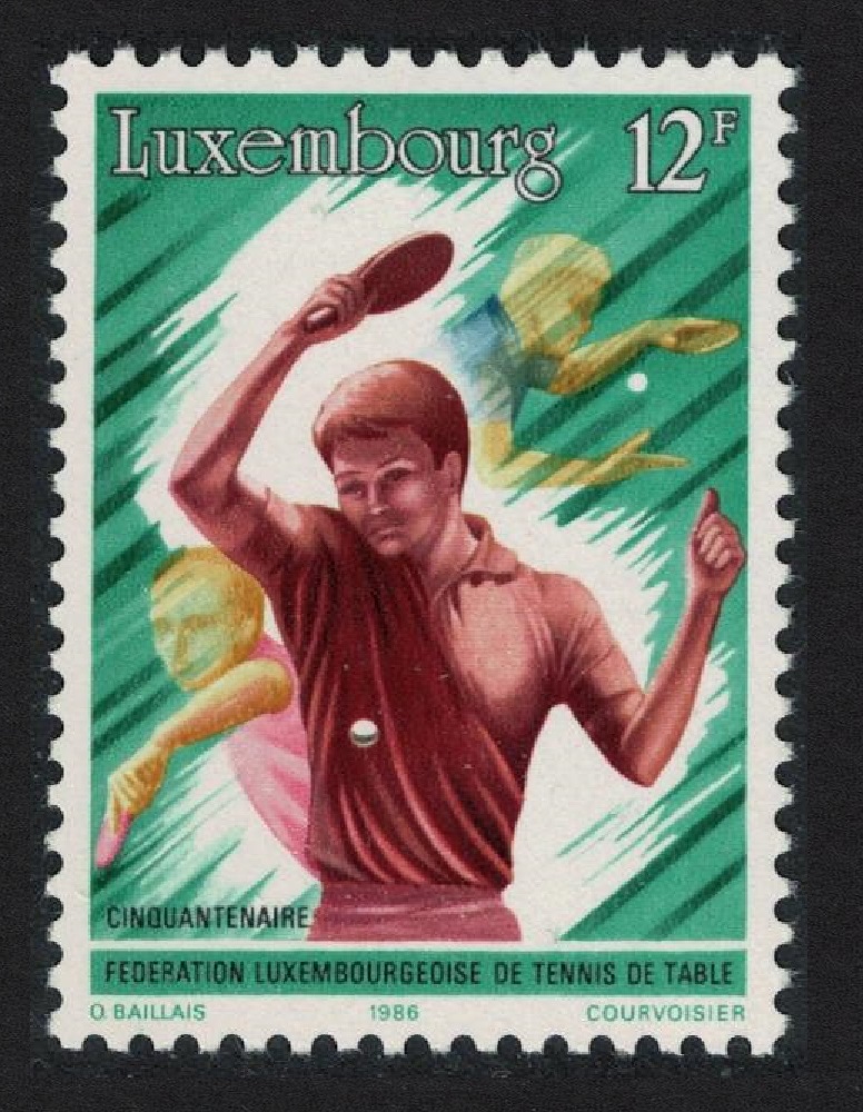 Luxembourg Table tennis player 1986 MNH SG#1178 MI#1149