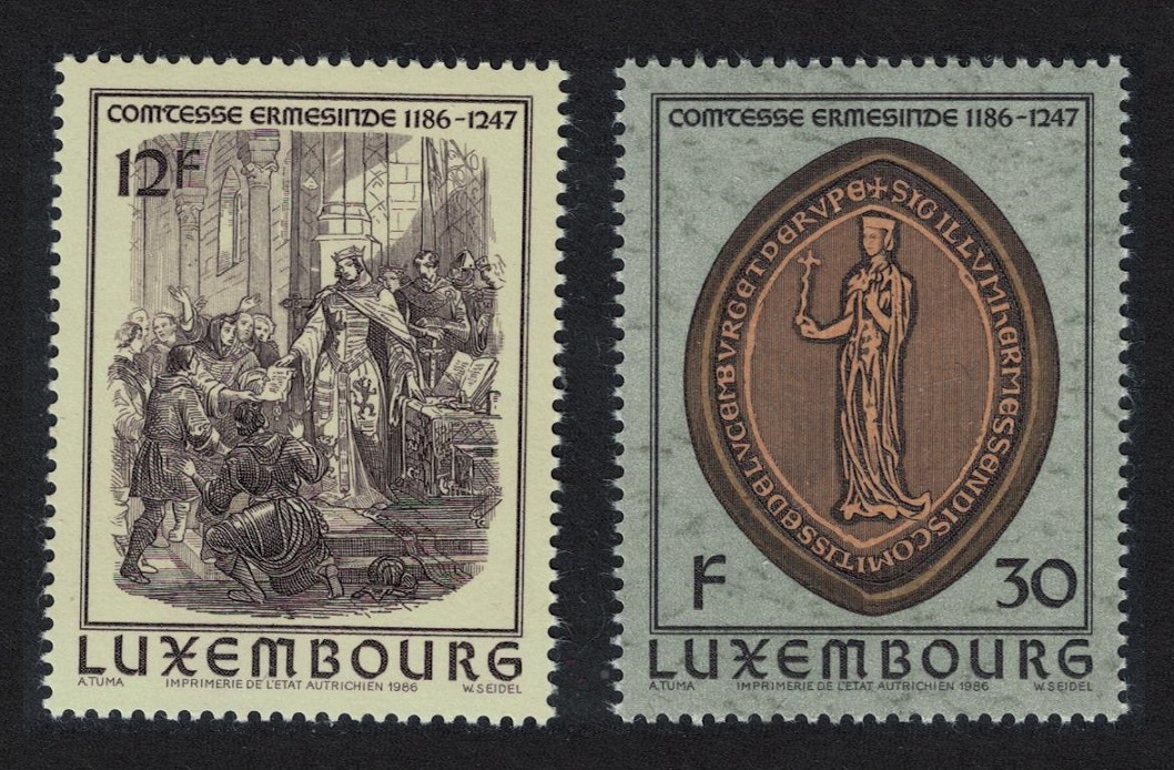 Luxembourg Countess Ermesinde 2v 1986 MNH SG#1190-1191 MI#1158-1159