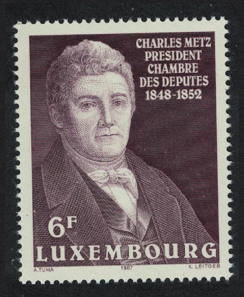 Luxembourg &#39;Charles Metz&#39; Painting by Fresez 1987 MNH SG#1209 MI#1183