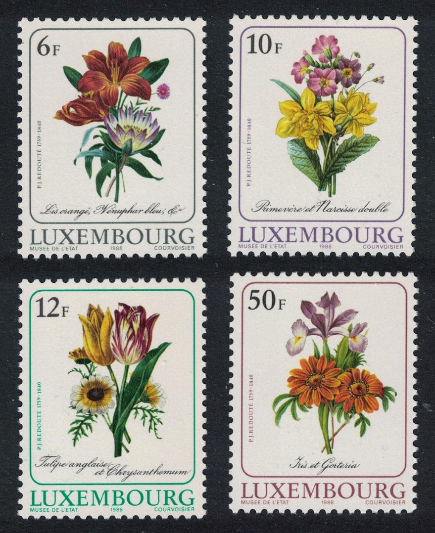 Luxembourg Flower Illustrations 4v 1988 MNH SG#1219-1222 MI#1190-1193