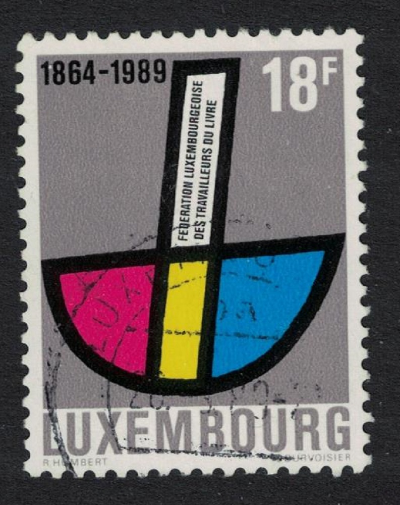 Luxembourg Book Workers&#39; Federation 1989 Canc SG#1242 MI#1215