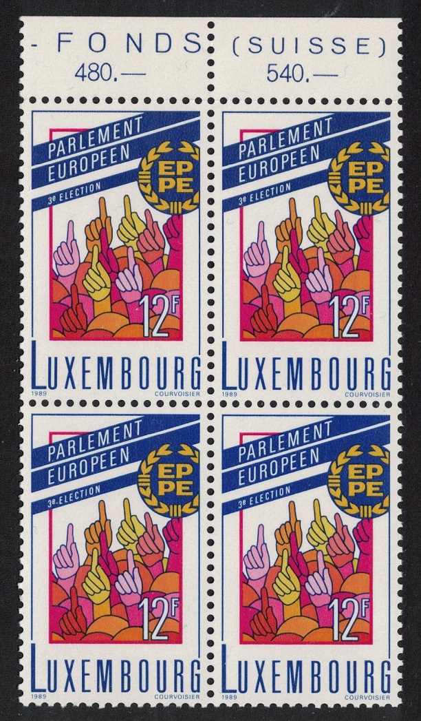 Luxembourg Elections to European Parliament Block of 4 1989 MNH SG#1249 MI#1223