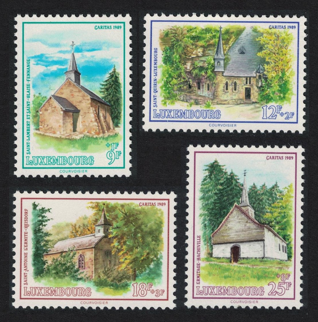 Luxembourg Restored Chapels 4v 1989 MNH SG#1259-1262 MI#1232-1235