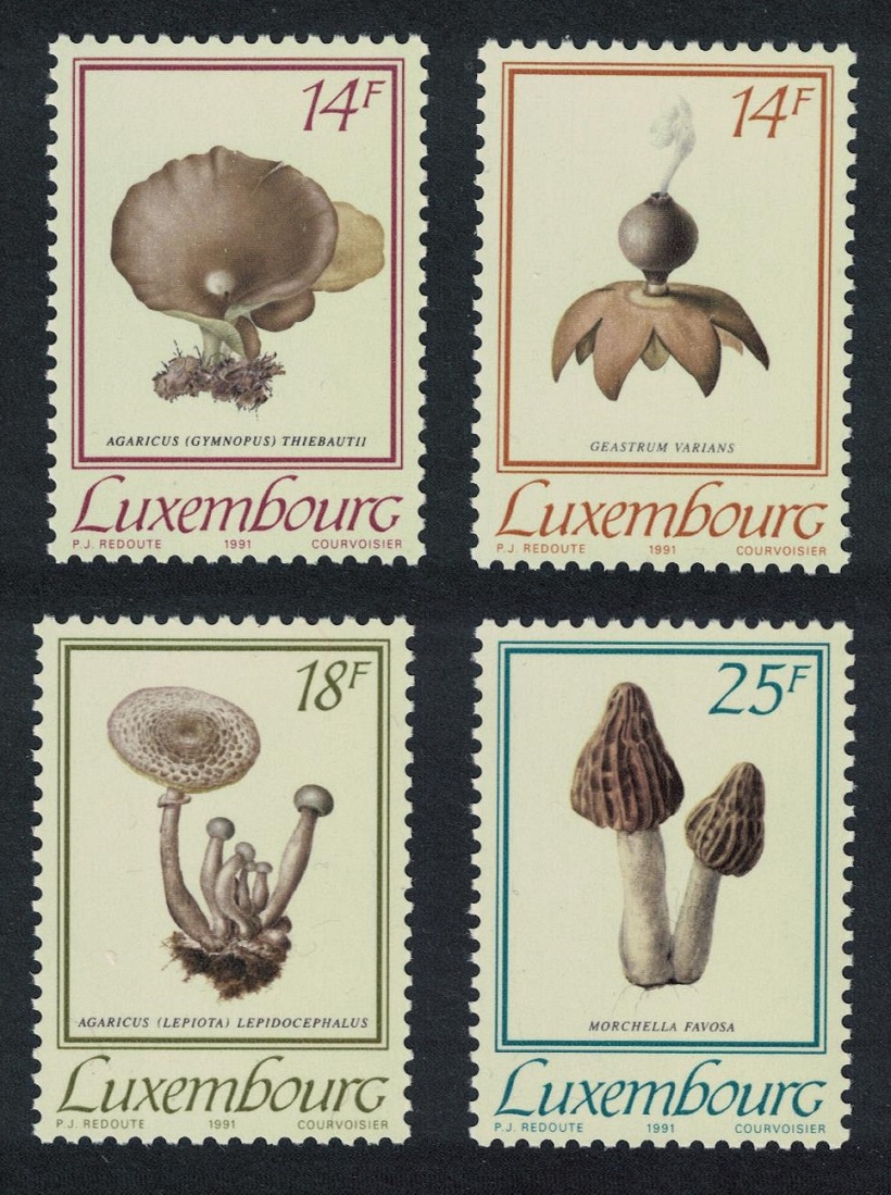 Luxembourg Fungi Illustrations by Pierre-Joseph Redoute 4v 1991 MNH SG#1285-1288 MI#1267-70