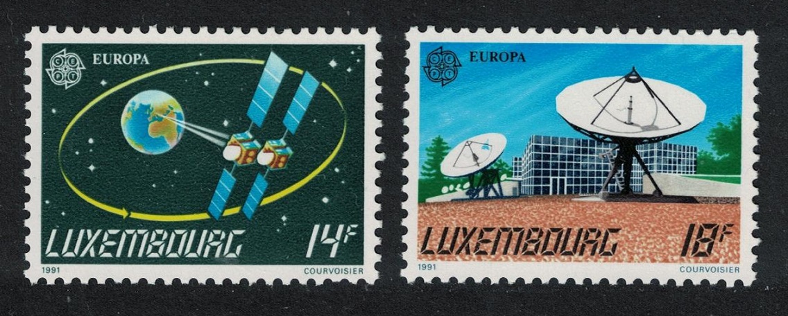 Luxembourg European aerospace Satellite Space 2v 1991 MNH SG#1296-1297 MI#1271-1272