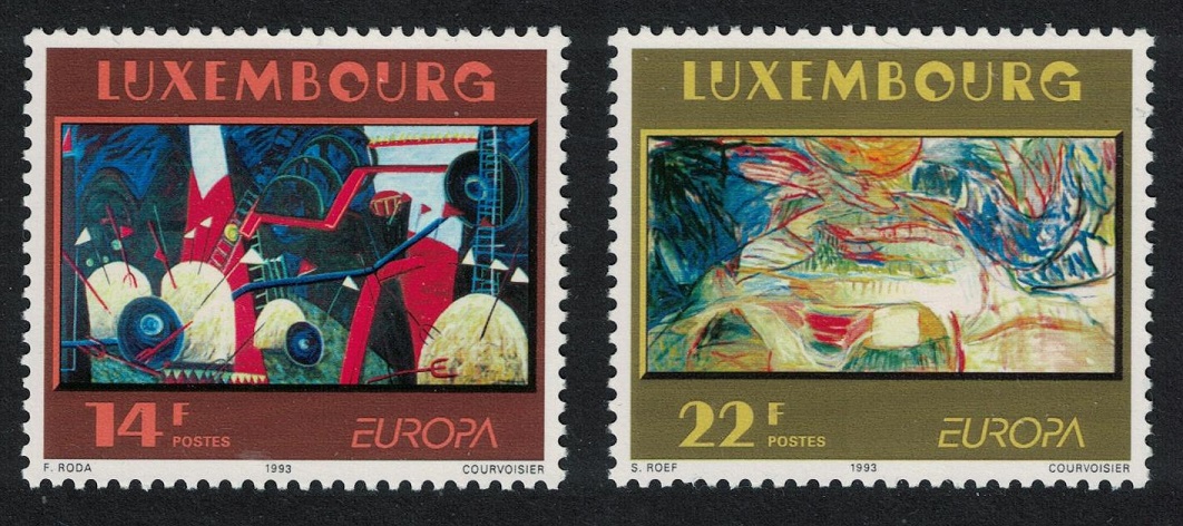 Luxembourg Europa Contemporary Art 2v 1993 MNH SG#1356-1357 MI#1318-1319