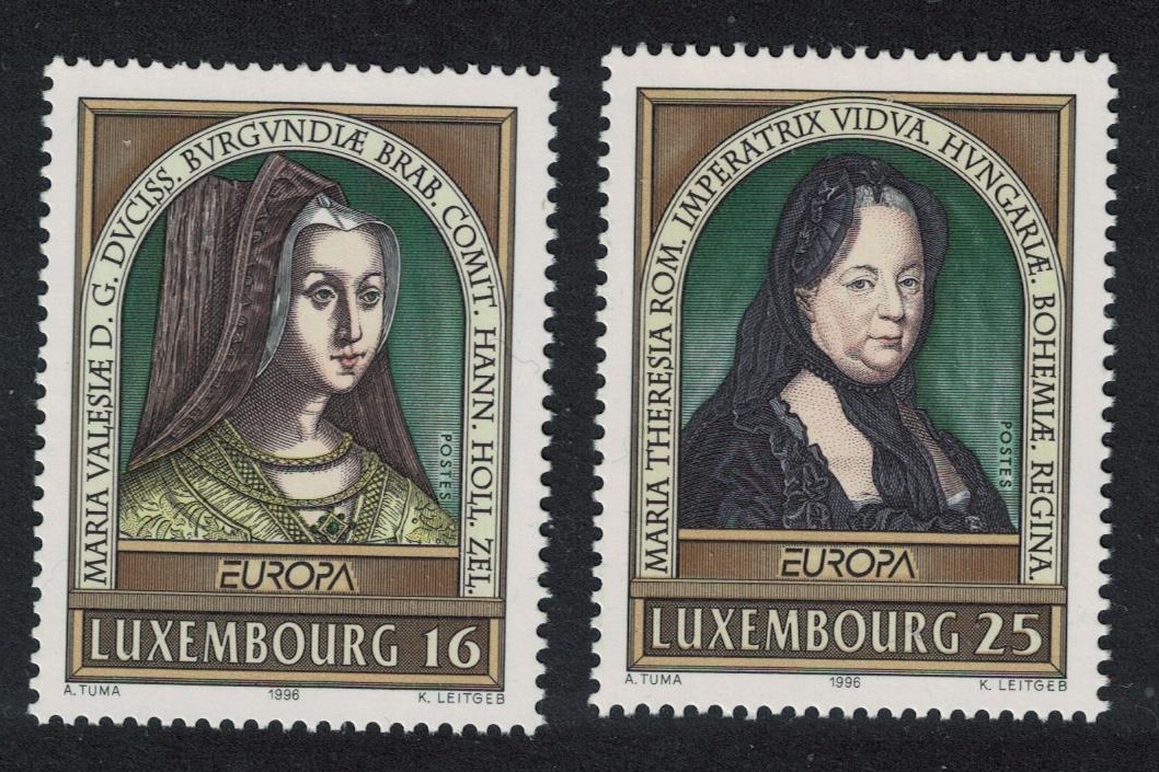 Luxembourg Famous Women Europa CEPT 2v 1996 MNH SG#1423-1424 MI#1390-1391 Sc#944-945