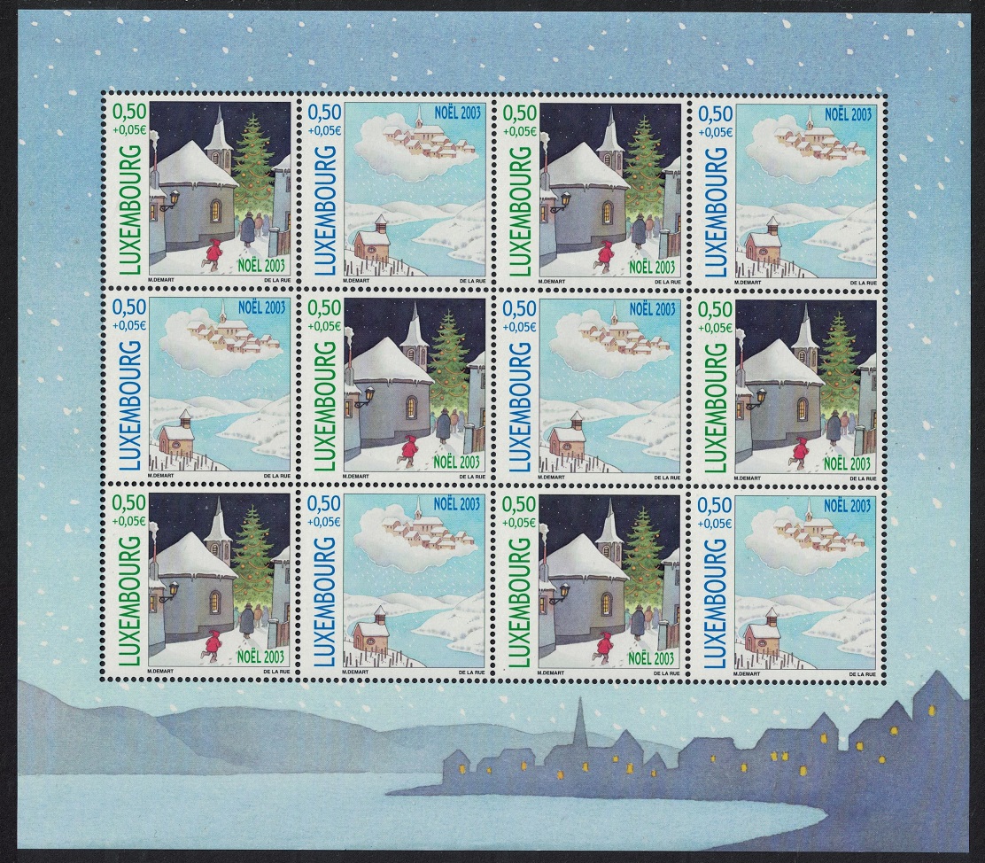 Luxembourg Christmas Full Sheet 2003 MNH SG#1658-1659 MI#1620-1621